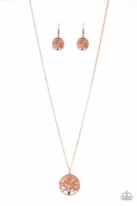 Paparazzi Accessories-Save The Trees - Copper Necklace