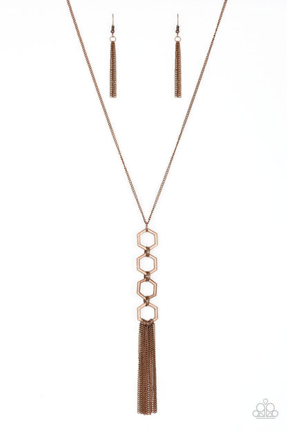 Paparazzi Accessories-Ready, Set, GEO! - Copper Necklace
