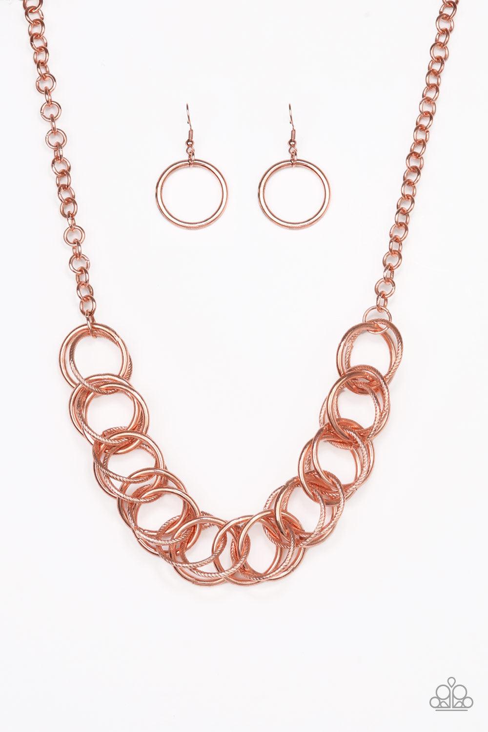 Paparazzi Accessories-Heavy Metal Hero - Copper Necklace