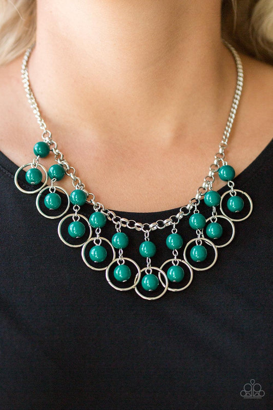 Paparazzi Accessories-Really Rococo - Green Necklace