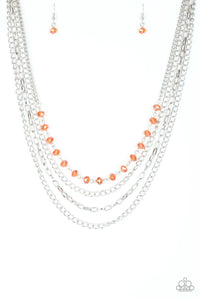 Paparazzi Accessories-Extravagant Elegance - Orange Necklace
