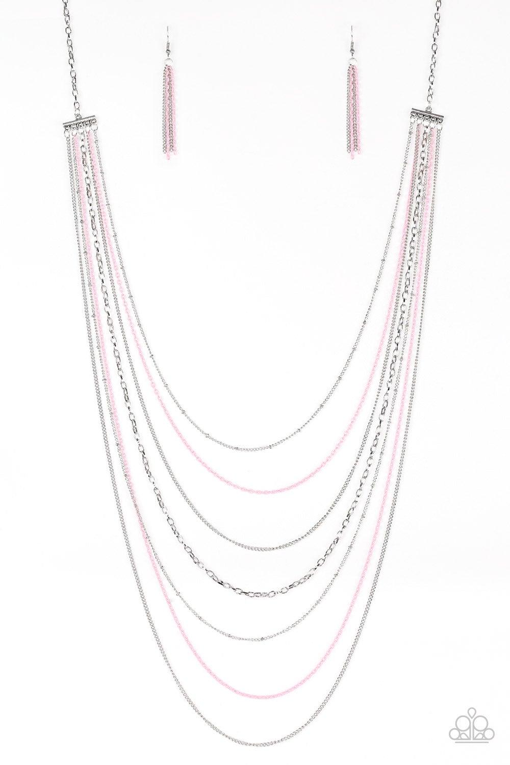 Paparazzi Accessories-Radical Rainbows- Pink Necklace