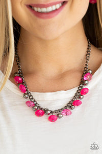 Runway Rebel Pink Necklace - Jewelry By Bretta