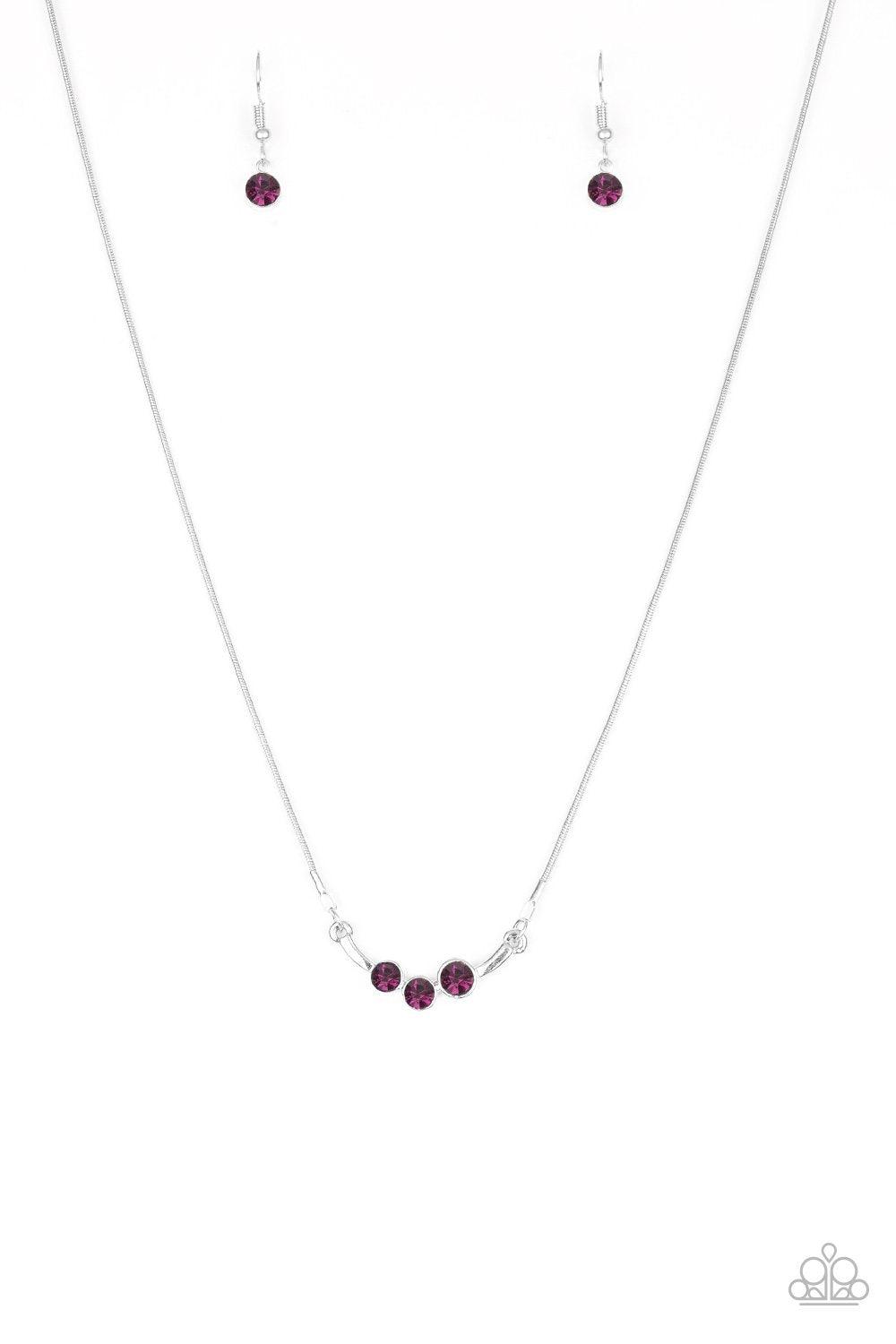 Paparazzi Accessories-Sparkling Stargazer - Purple Necklace