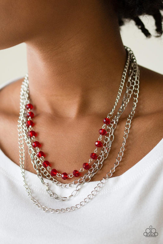 Paparazzi Accessories-Extravagant Elegance - Red Necklace