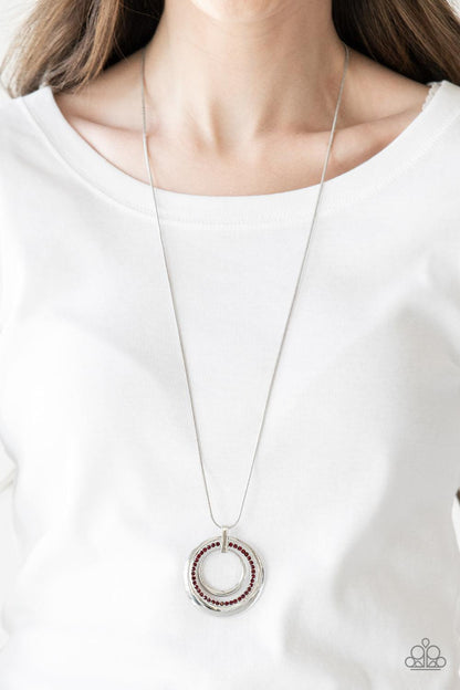 Paparazzi Accessories-Gather Around Gorgeous - Red Necklace