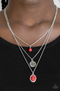 Paparazzi Accessories-Southern Roots - Red Necklace