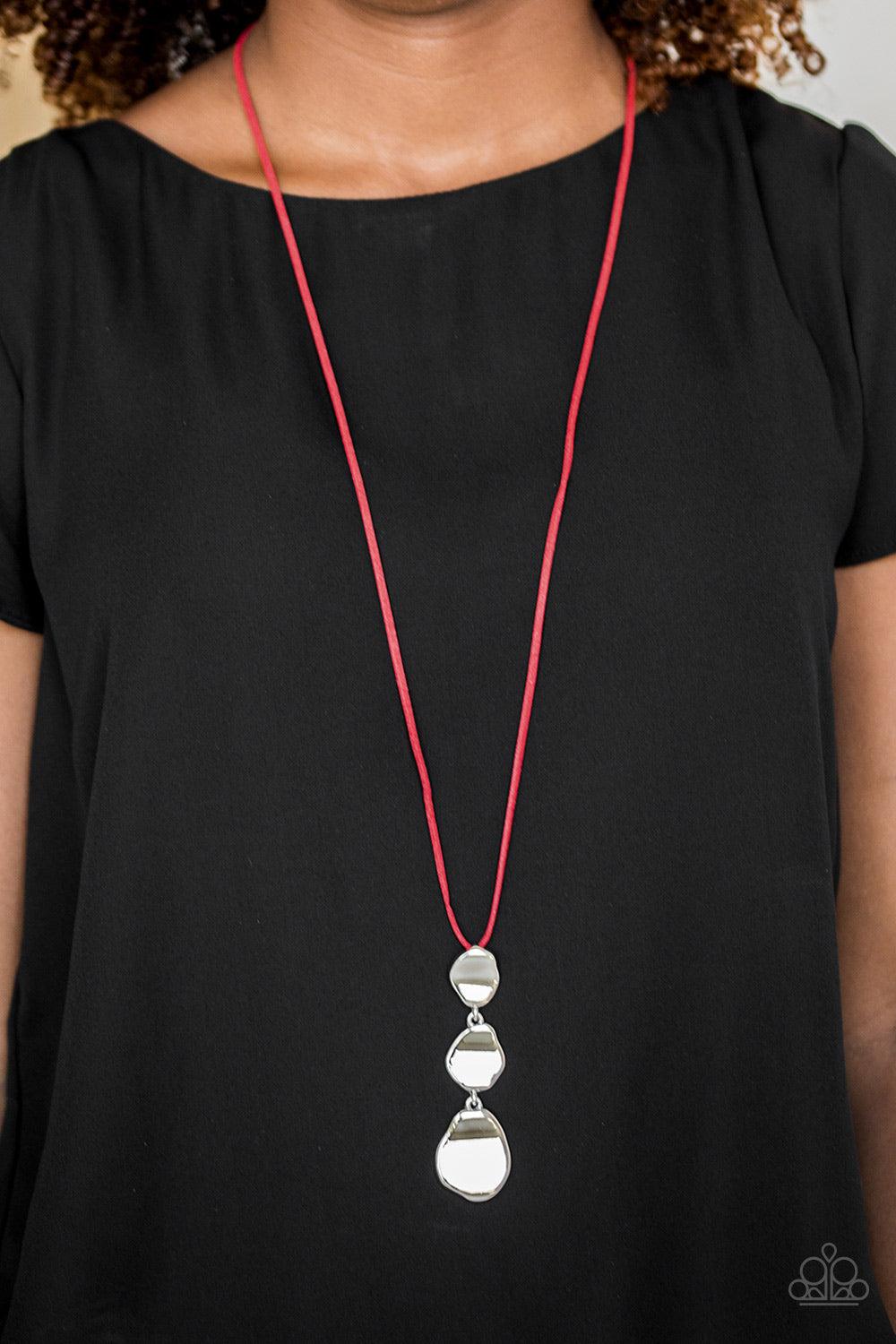 Paparazzi Accessories-Embrace The Journey - Red Necklace