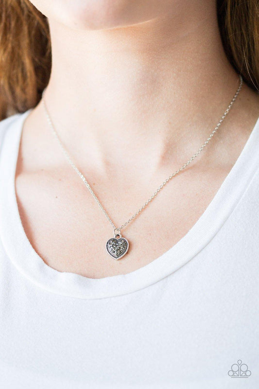 Paparazzi Accessories-Fierce Flirt - Silver Necklace