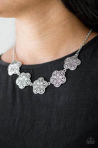 Paparazzi Accessories-Garden Groove - Silver Necklace