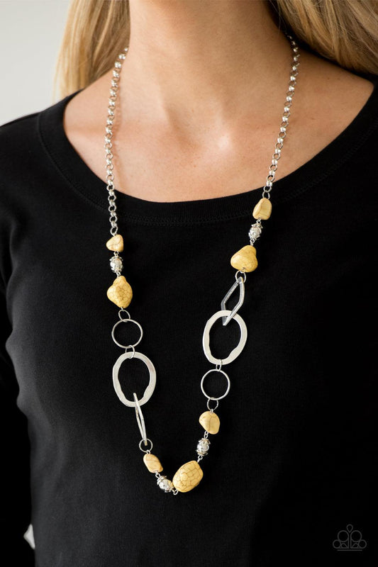 Paparazzi Accessories-Thats TERRA-ific! - Yellow Necklace