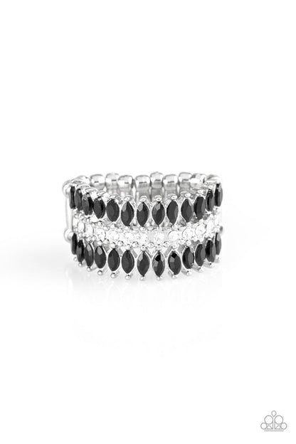 Paparazzi Accessories-Treasury Fund - Black Ring