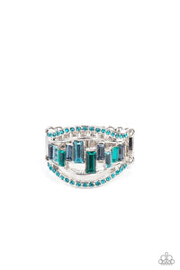 Paparazzi Accessories-Treasure Chest Charm - Blue Ring