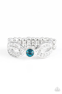 Paparazzi Accessories-Extra Side Of Elegance - Blue Ring