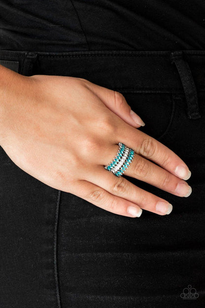 Paparazzi Accessories-Treasury Fund - Blue Ring