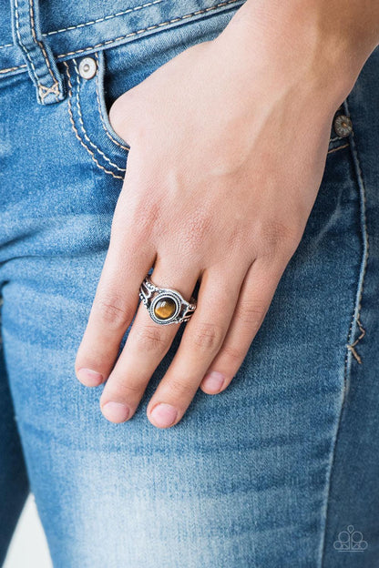 Paparazzi Accessories-Peacefully Peaceful - Brown Ring