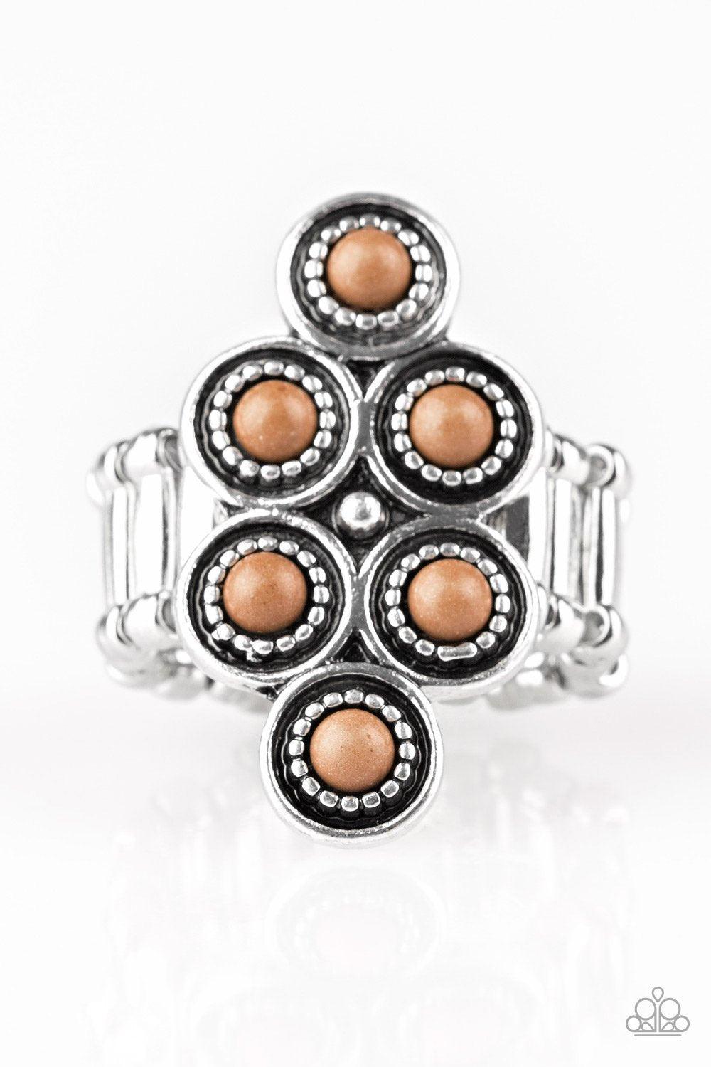 Paparazzi Accessories-River Rock Rhythm - Brown Ring