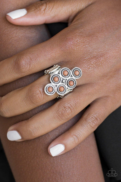 Paparazzi Accessories-River Rock Rhythm - Brown Ring