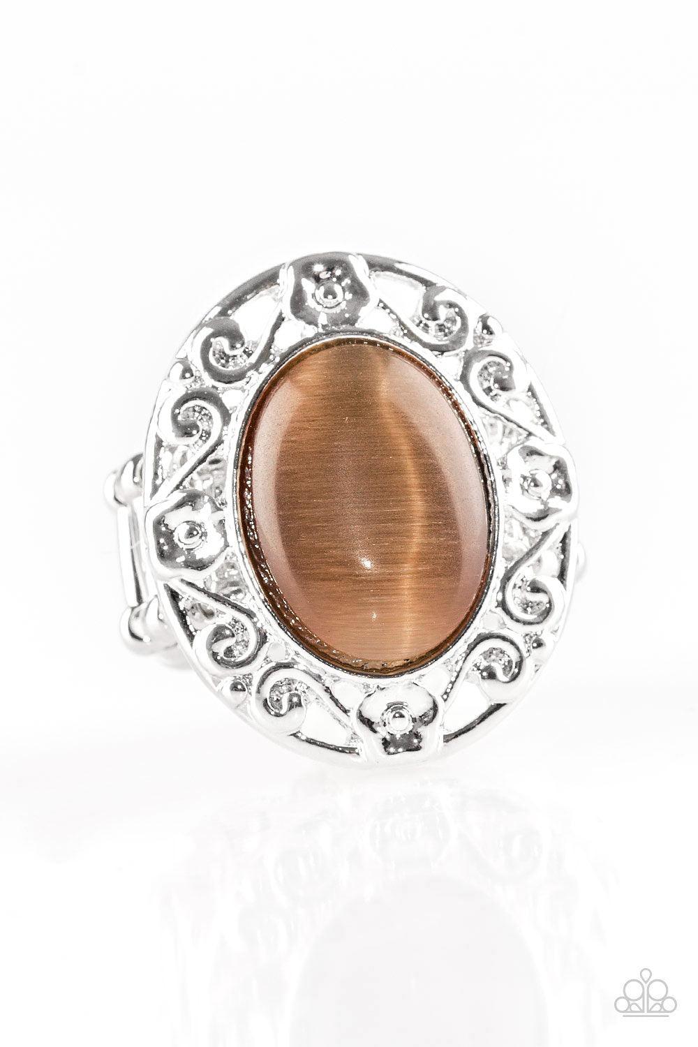 Paparazzi Accessories-Moonlit Marigold - Brown Ring