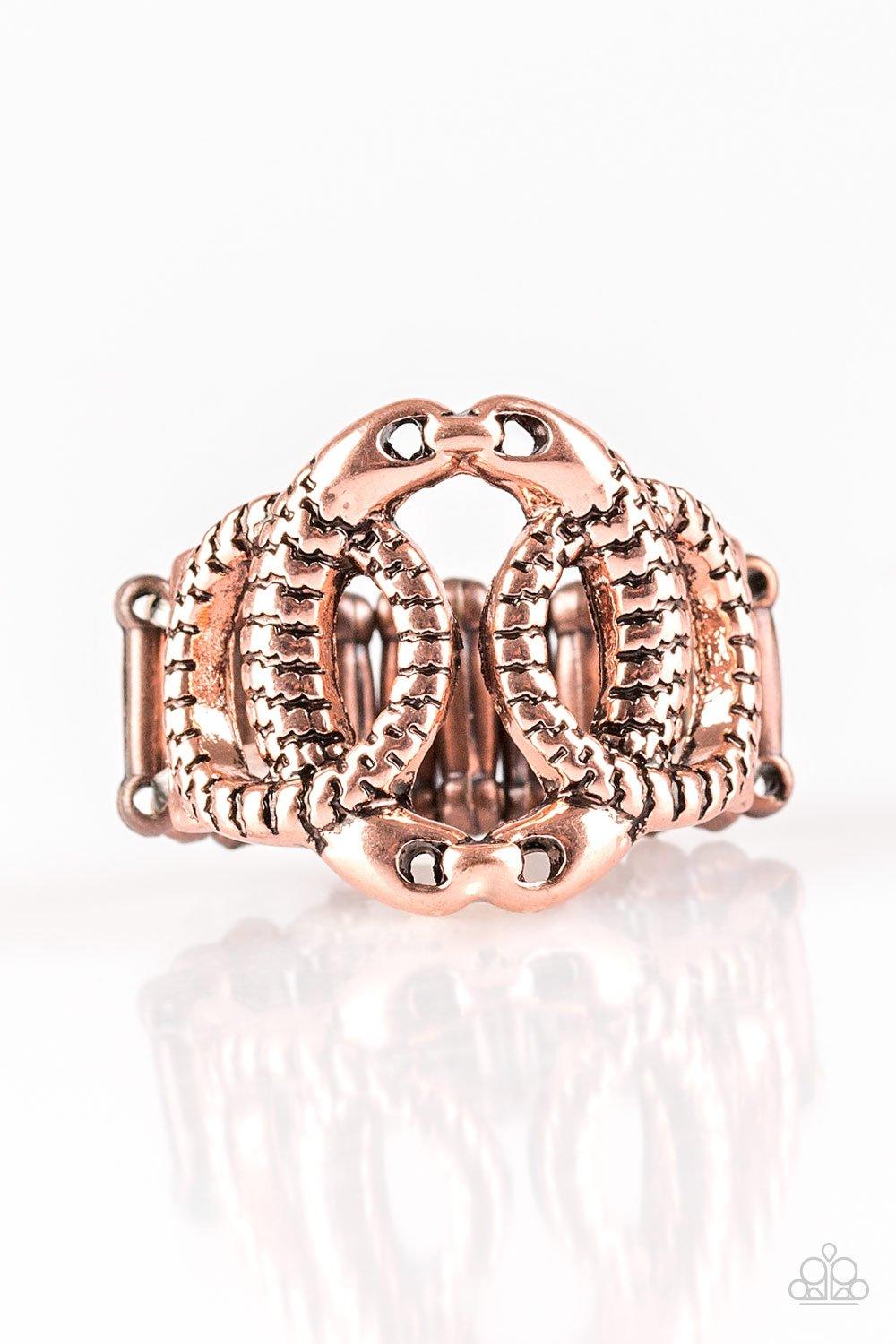 Paparazzi Accessories-TRIO de Janeiro - Copper Ring