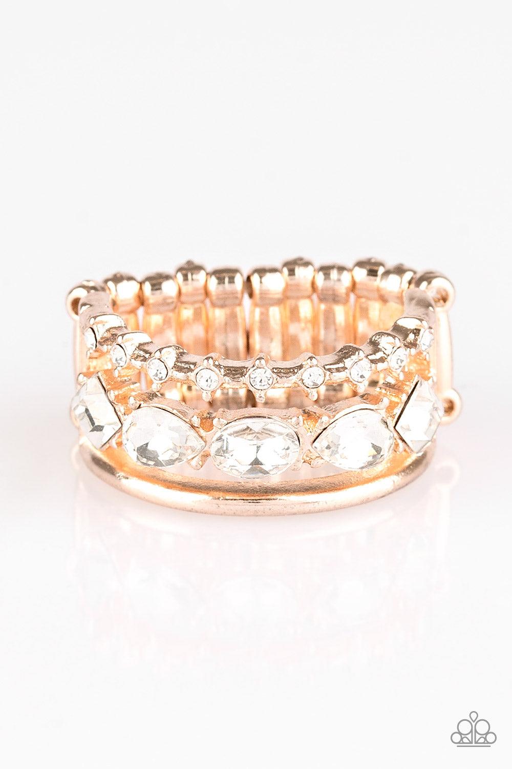 Backstage Sparkle Rose Gold Ring - Jewelry by Bretta