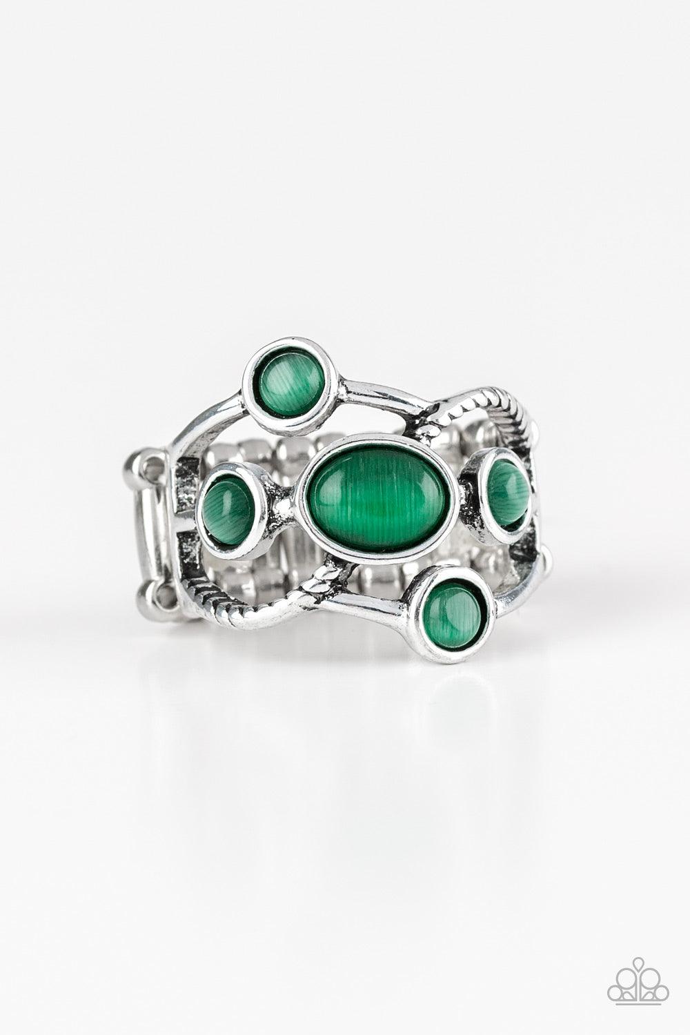 Paparazzi Accessories-Moon Mood - Green Ring