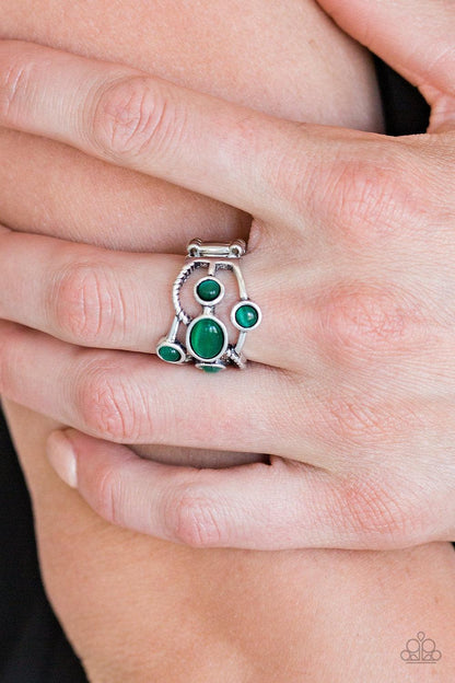 Paparazzi Accessories-Moon Mood - Green Ring