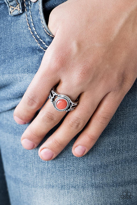 Paparazzi Accessories-Peacefully Peaceful - Orange Ring