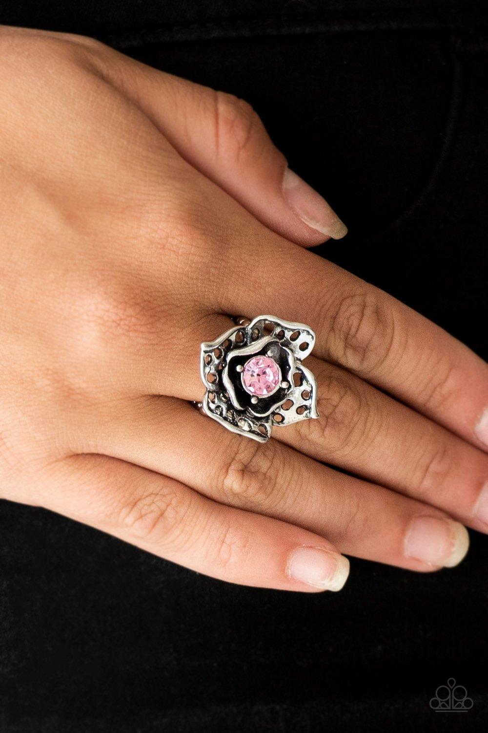 Glowing Gardens Pink Ring - Jewelry by Bretta