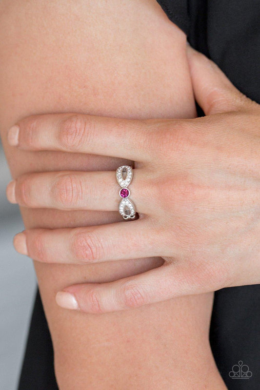 Paparazzi Accessories-Extra Side Of Elegance - Pink Ring