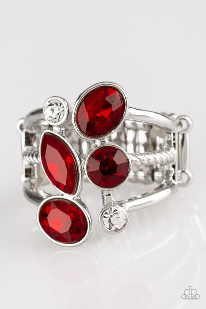 Paparazzi Accessories-Metro Mingle - Red Ring