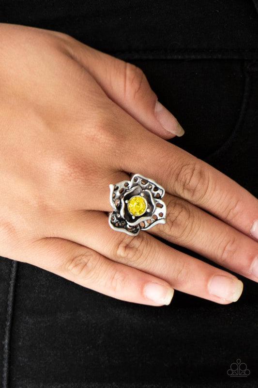 Glowing Gardens Yellow Ring - Jewelry by Bretta