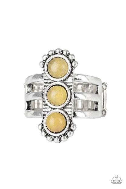 Paparazzi Accessories-Rio Trio - Yellow Ring