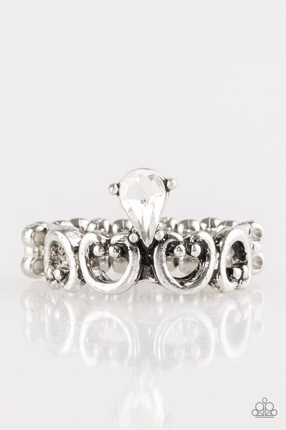 Paparazzi Accessories-Twinkling Tiaras - White Ring