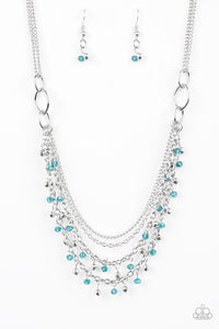 Financially Fabulous Blue Necklace - Jewelry by Bretta