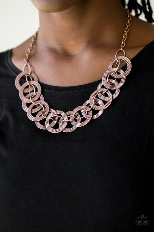 Paparazzi Accessories-The Main Contender - Copper Necklace