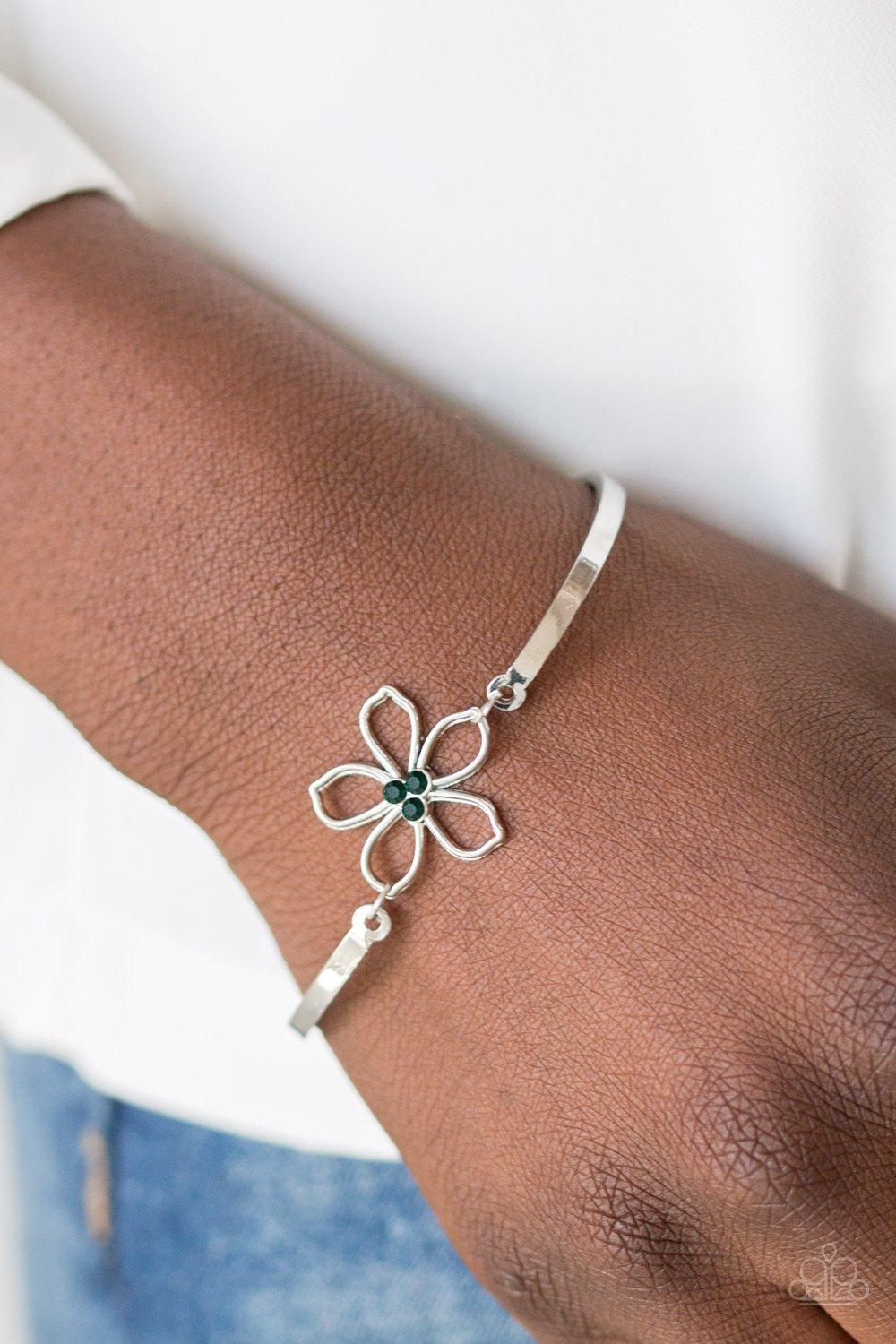 Hibiscus Hipster Green Bracelet - Jewelry by Bretta