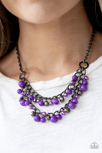 Paparazzi Accessories-Watch Me Now - Purple Necklace