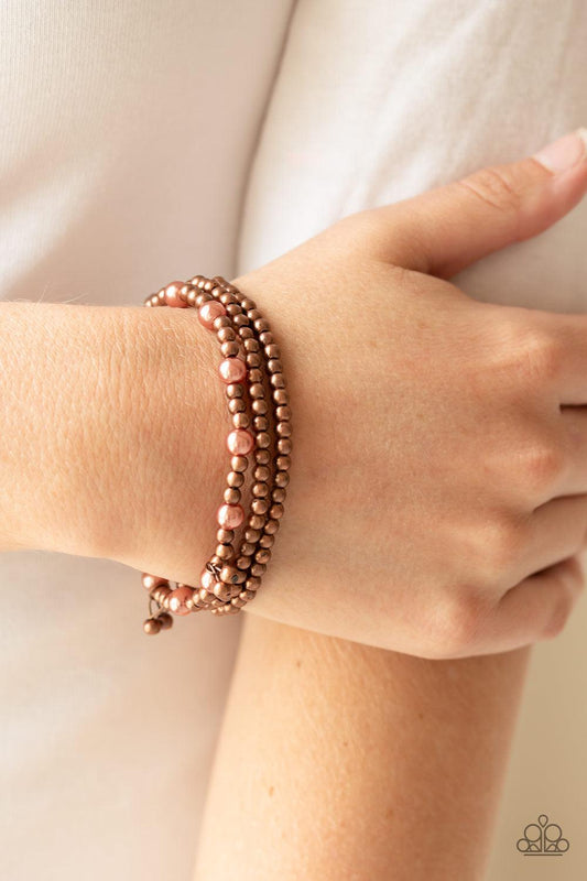 Paparazzi Accessories-GRANDIOSE Slam - Copper Bracelets