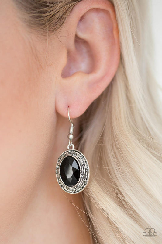 Paparazzi Accessories-East Side Etiquette - Black Earrings