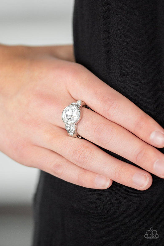 Paparazzi Accessories-Poshly Pampered - White Ring