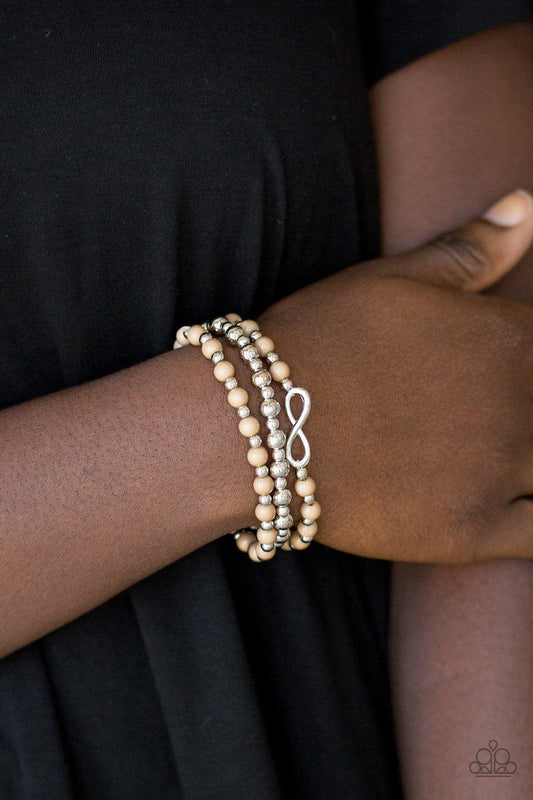 Paparazzi Accessories-Immeasurably Infinite - Brown Bracelets