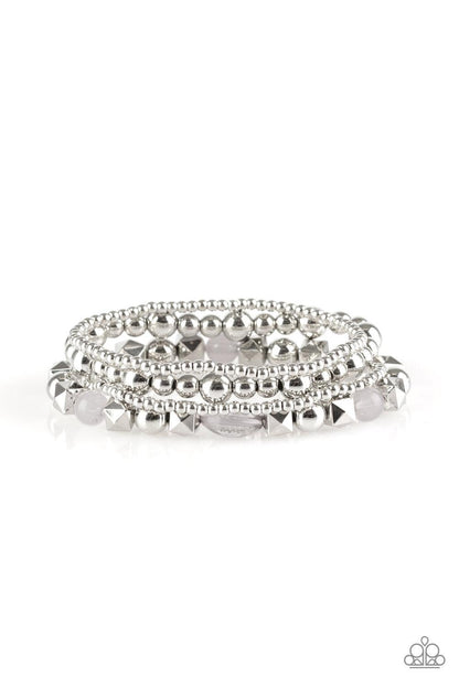 Paparazzi Accessories-Babe-alicious - Silver Bracelets
