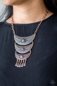 Paparazzi Accessories-Go STEER-Crazy - Copper Necklace