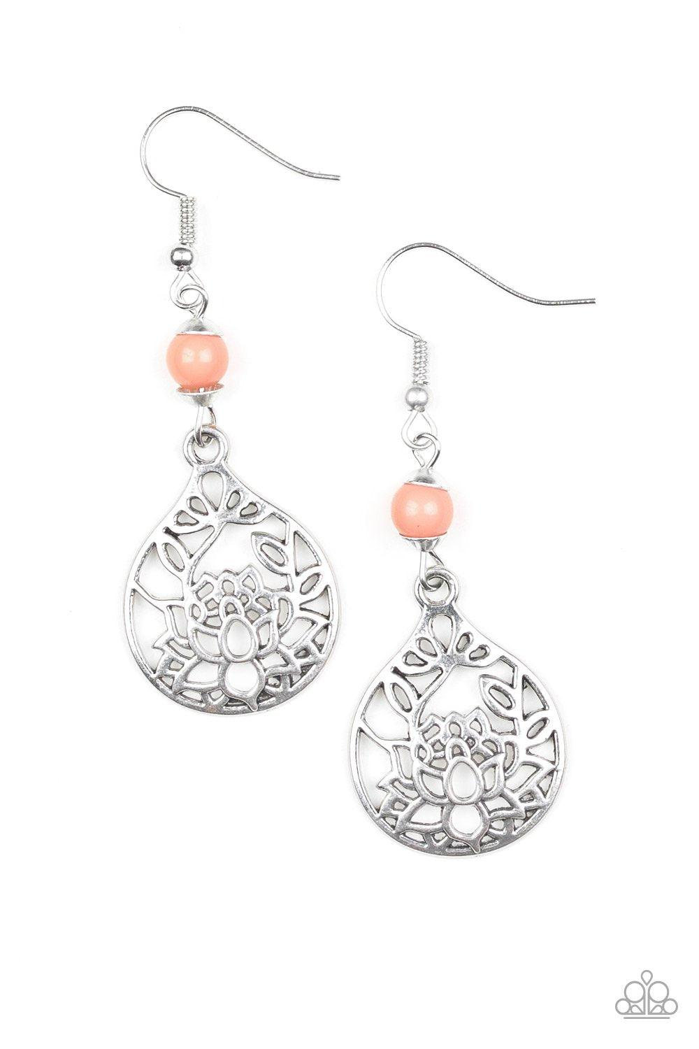 In Bloom Orange Earrings-Jewelry By Bretta - Jewelry by Bretta