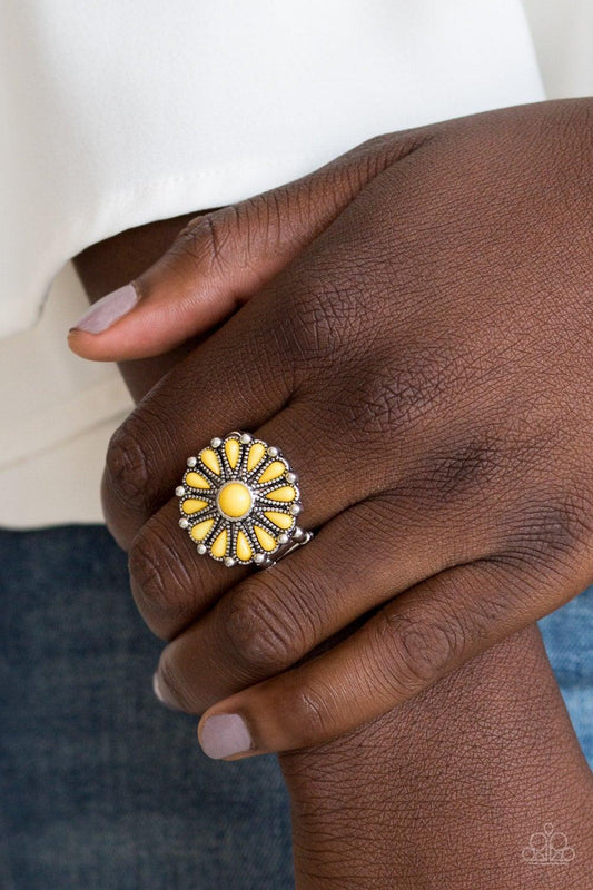 Paparazzi Accessories-Poppy Pop-tastic - Yellow Ring