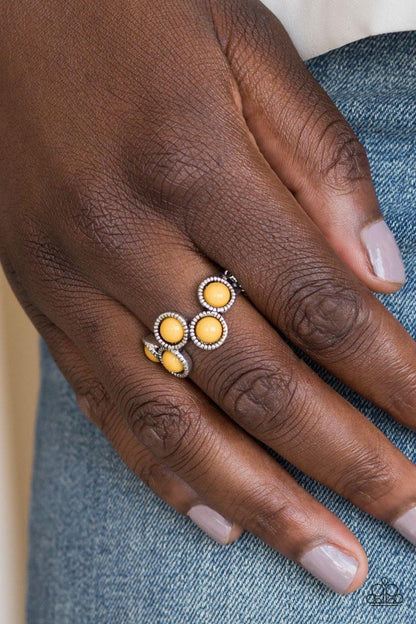 Paparazzi Accessories-Foxy Fabulous - Yellow Ring