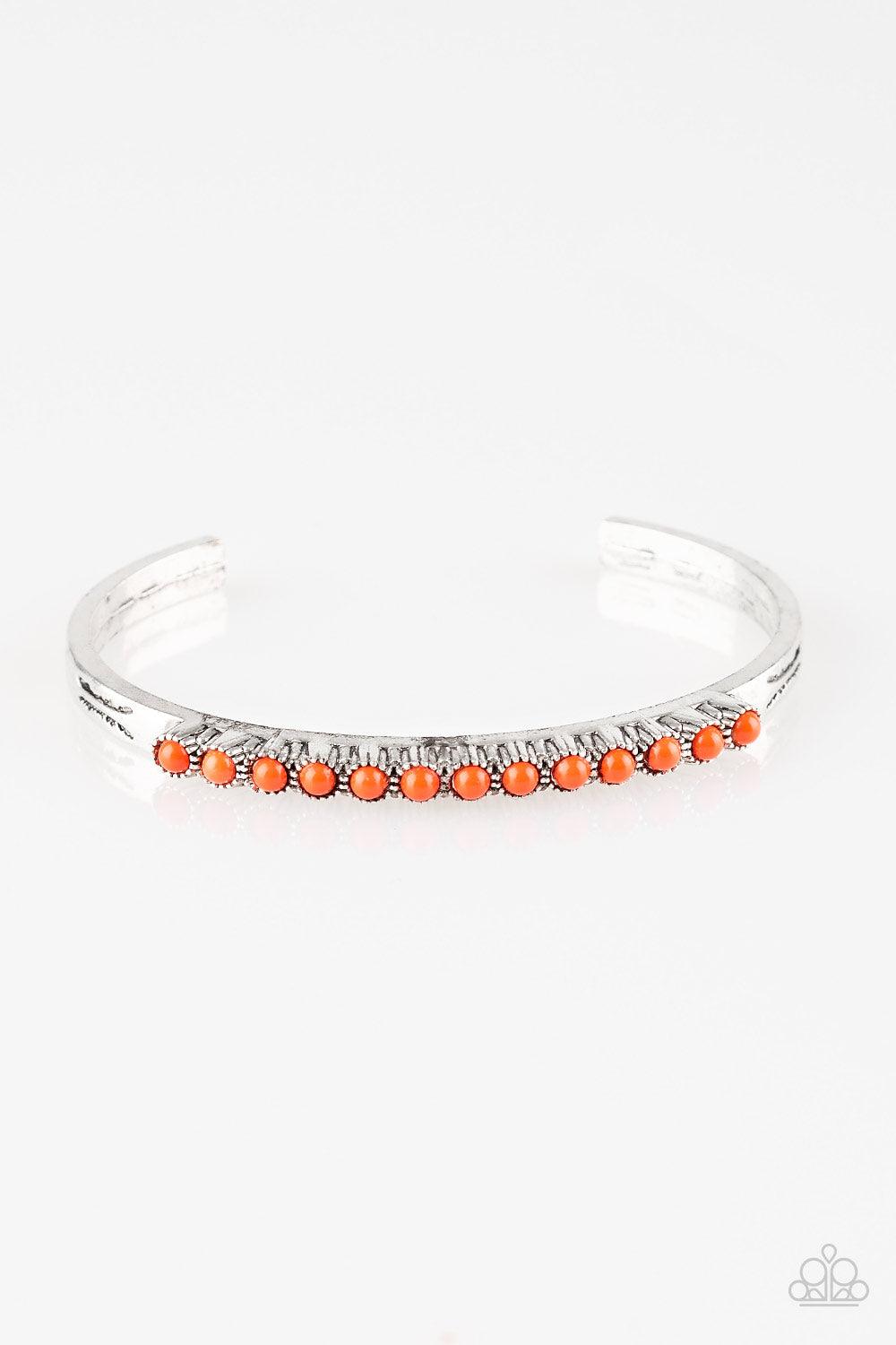 Paparazzi Accessories-New Age Traveler - Orange Cuff Bracelet