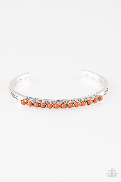 Paparazzi Accessories-New Age Traveler - Orange Cuff Bracelet