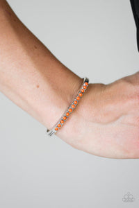 Paparazzi Accessories-New Age Traveler - Orange Cuff Bracelet